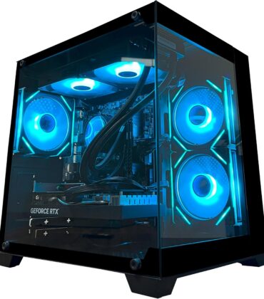 YAWYORE Gaming PC, AMD Ryzen 7 5700X, GeForce RTX 5060 Desktop Computer | 32GB DDR4 RAM, 1TB M.2 NVMe SSD,, ARGB Fans, WiFi+BT