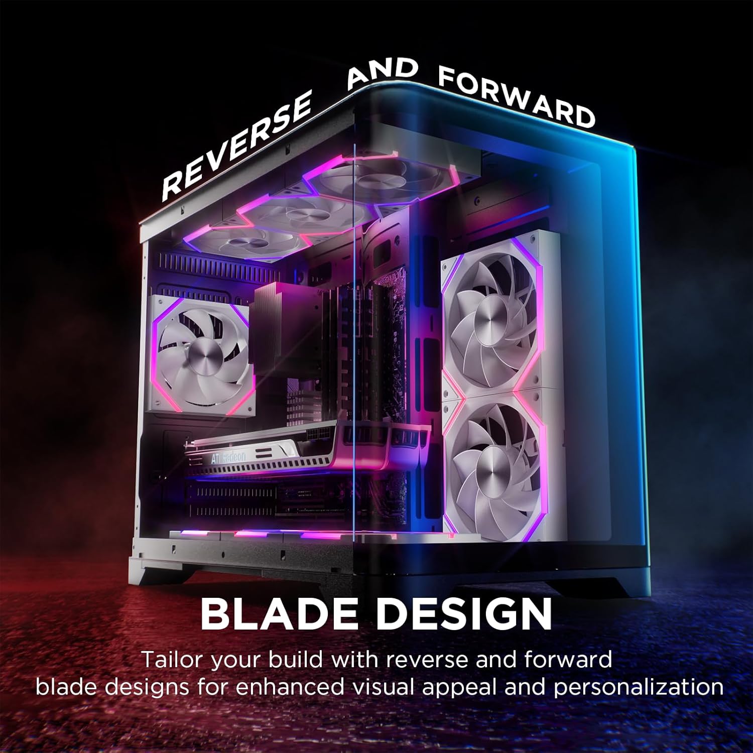 Asiahorse Nyota A14 140mm PC Case Fan – High-Efficiency Cooling, Customizable ARGB Lighting, Adjustable 800-1800 RPM PWM Control, Ultra-Quiet <29 dB Fluid Dynamic Bearings, Stylish Aesthetic RGB Fans - Image 2