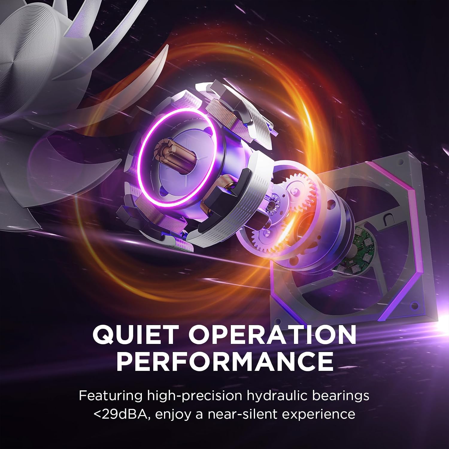 Asiahorse Nyota A14 140mm PC Case Fan – High-Efficiency Cooling, Customizable ARGB Lighting, Adjustable 800-1800 RPM PWM Control, Ultra-Quiet <29 dB Fluid Dynamic Bearings, Stylish Aesthetic RGB Fans - Image 5