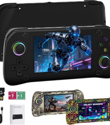 G28 Retro Handheld Game Console - 20,000+ Preloaded Retro Games, 4.3" IPS Screen, 64GB Expandable, Plug and Play Portable Retro Gaming Console with OTG, 2000mAh Battery (Black)