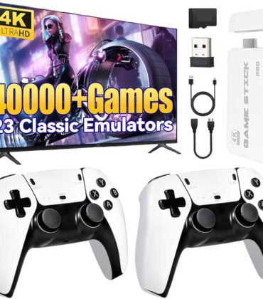 2025 Upgraded Retro Gaming Console, 4K HDMI Video Game Consoles with 40,000+ Games & 23 Emulators, Plug and Play Video Gaming Stick (128G)