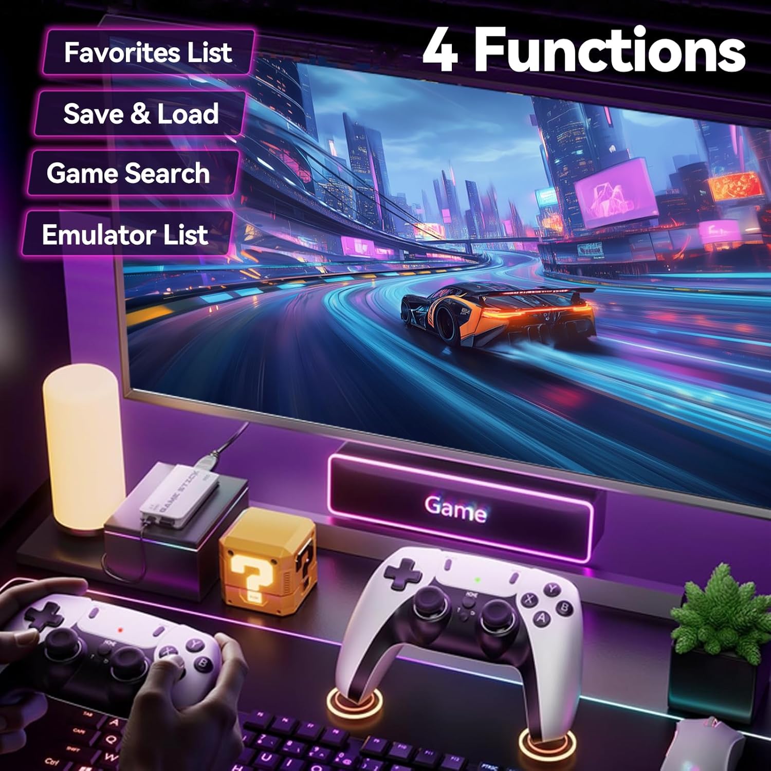2025 Upgraded Retro Gaming Console, 4K HDMI Video Game Consoles with 40,000+ Games & 23 Emulators, Plug and Play Video Gaming Stick (128G) - Image 5