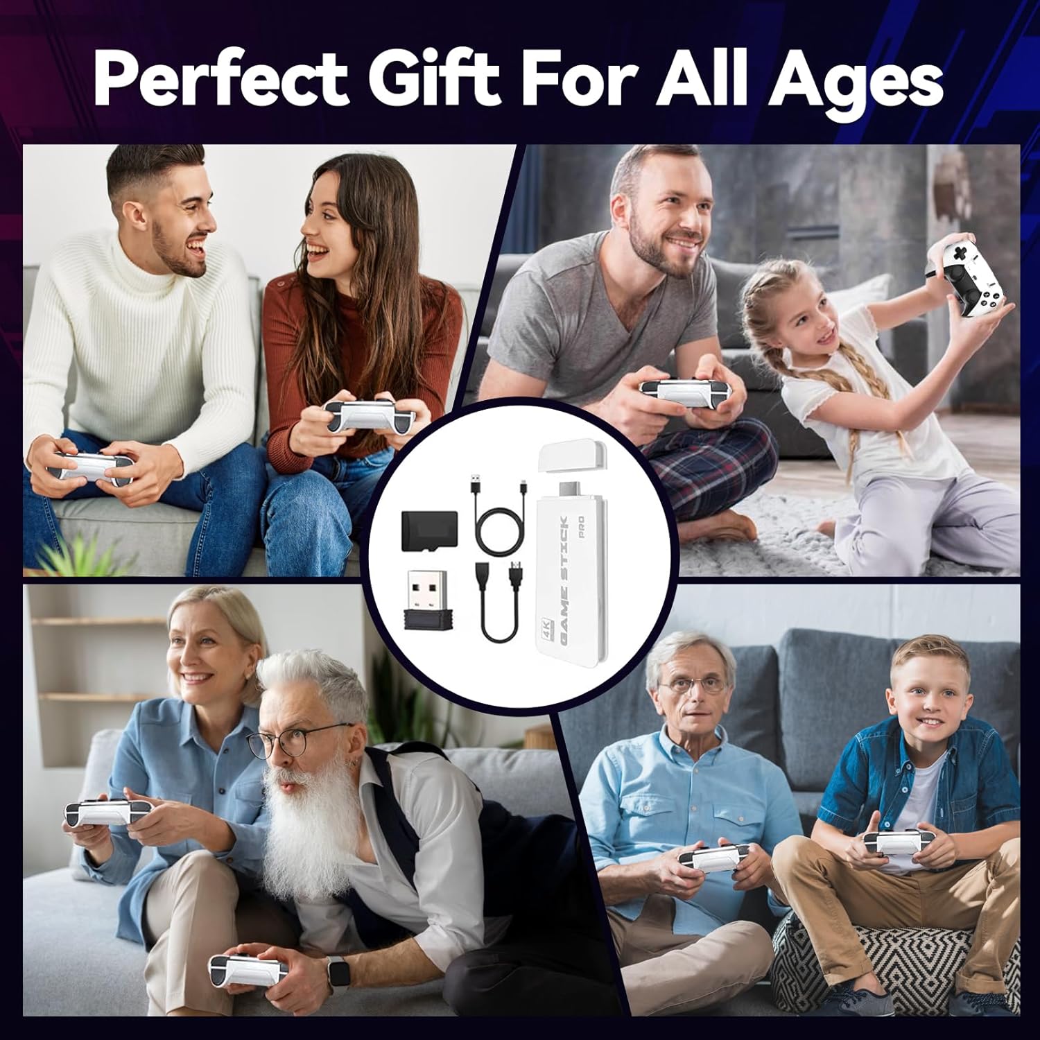 2025 Upgraded Retro Gaming Console, 4K HDMI Video Game Consoles with 40,000+ Games & 23 Emulators, Plug and Play Video Gaming Stick (128G) - Image 7