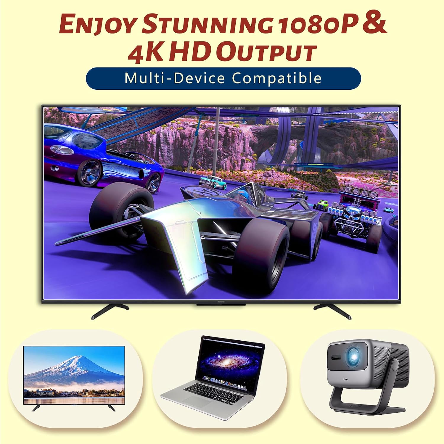 HRYYDS 2026 Retro Gaming Console Pro 4K HDMI with 40,000+ Built-in Classic Video Games - Plug & Play Game Stick for TV with 2 Wireless Controllers | 23 Emulator Support 64GB - Image 5